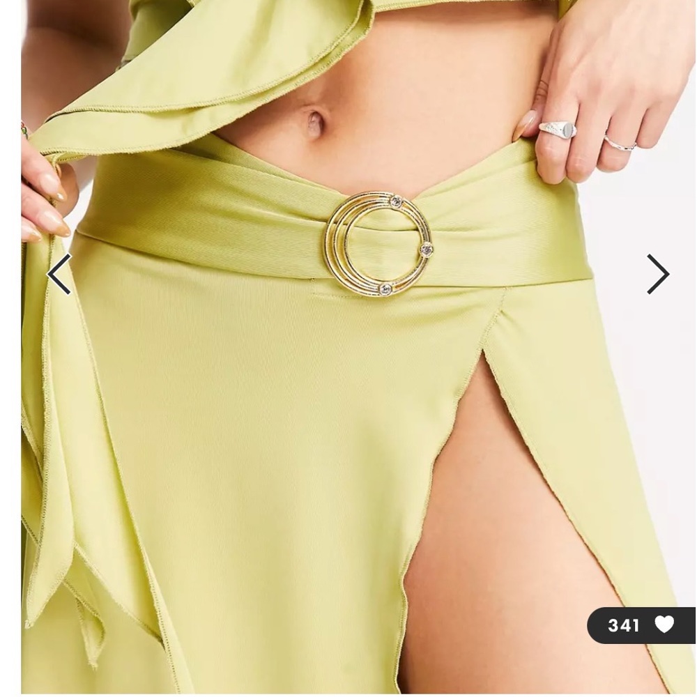 Jaded London low waist Y2K midi skirt